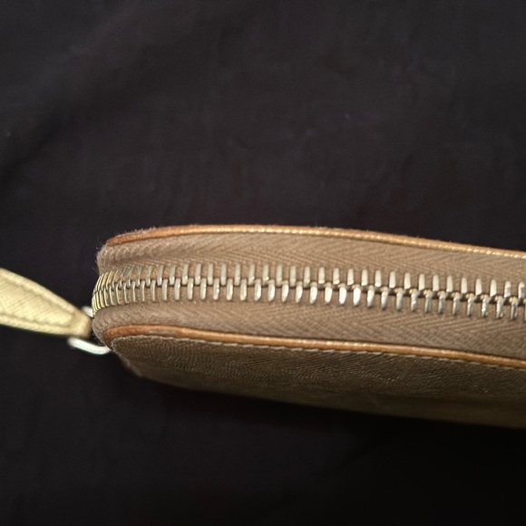 Prada Gold Saffiano Zip Wallet - Picture 9 of 13